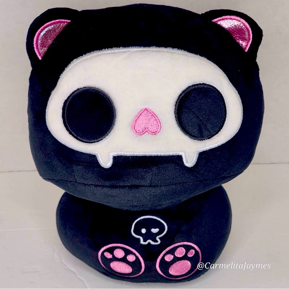 MEWAII ☠️🐈‍⬛ Skull Cat Bouncy Bouncy Plush NWT